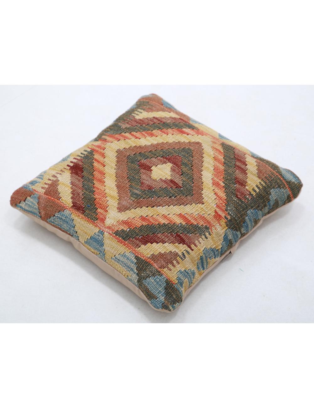 Pillows 1' 5" X 1' 5" Hand-Woven Wool Pillow 1' 5" X 1' 5" (43 X 43) / Multi / Multi