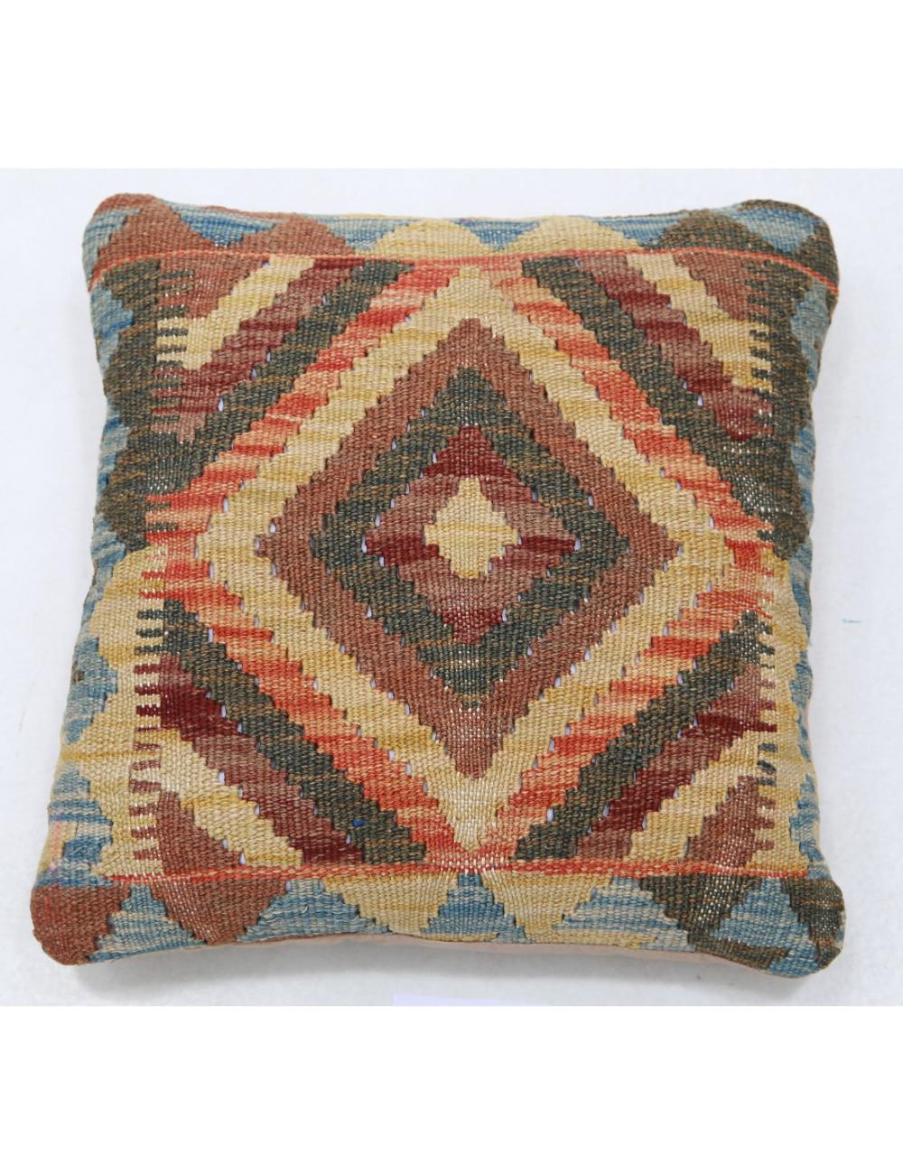 Pillows 1' 5" X 1' 5" Hand-Woven Wool Pillow 1' 5" X 1' 5" (43 X 43) / Multi / Multi