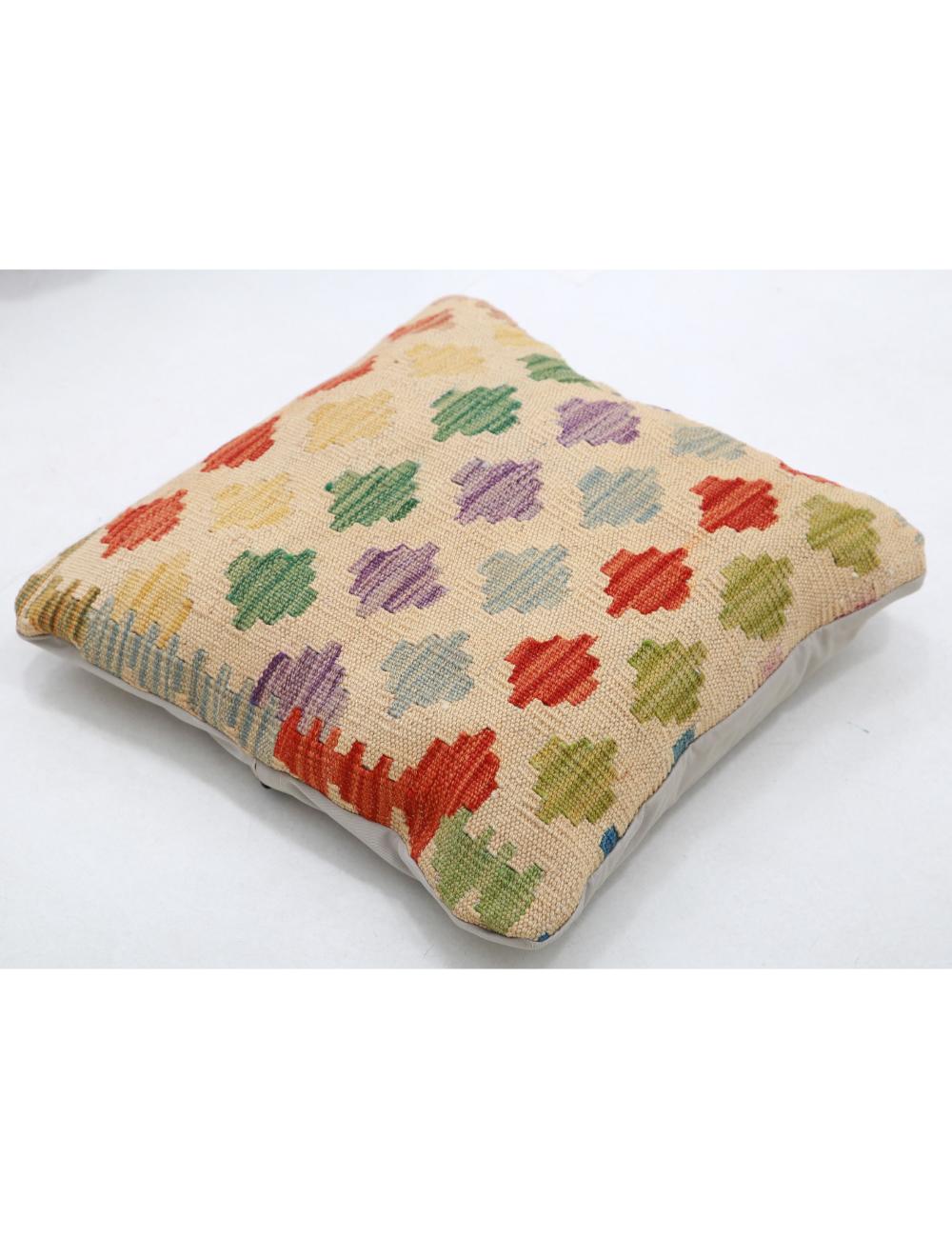 Pillows 1' 5" X 1' 5" Hand-Woven Wool Pillow 1' 5" X 1' 5" (43 X 43) / Multi / Multi