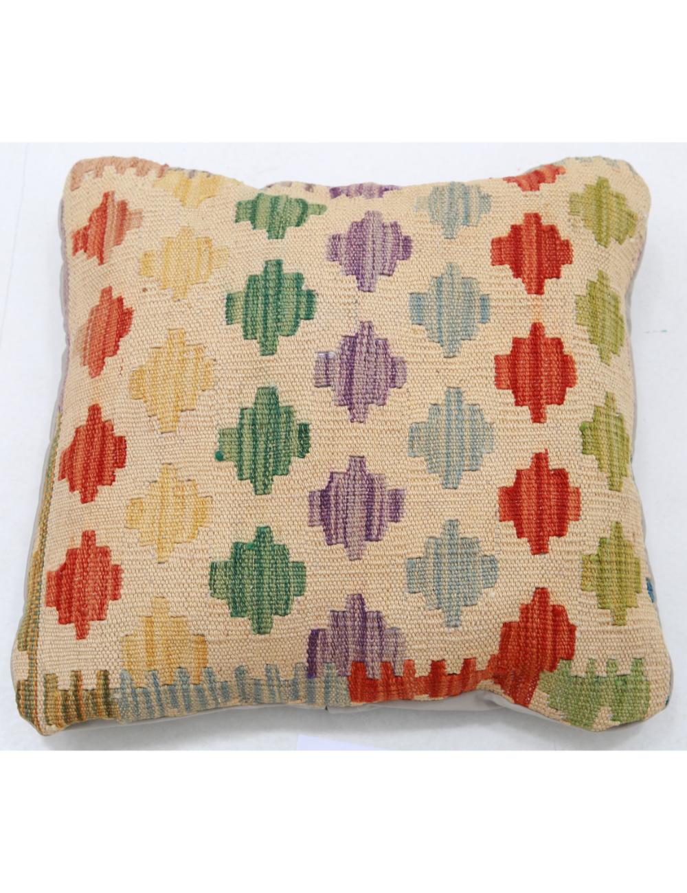 Pillows 1' 5" X 1' 5" Hand-Woven Wool Pillow 1' 5" X 1' 5" (43 X 43) / Multi / Multi