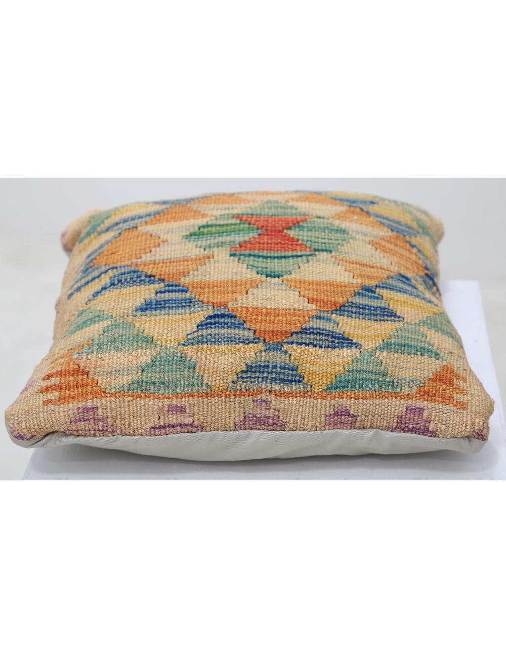 Pillows 1' 5" X 1' 5" Hand-Woven Wool Pillow 1' 5" X 1' 5" (43 X 43) / Multi / Multi