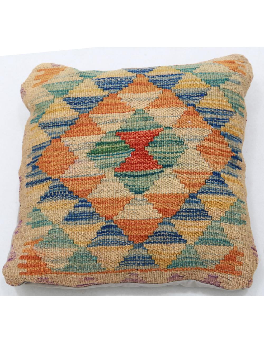 Pillows 1' 5" X 1' 5" Hand-Woven Wool Pillow 1' 5" X 1' 5" (43 X 43) / Multi / Multi