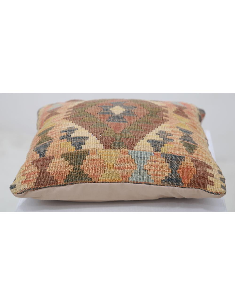 Pillows 1' 5" X 1' 5" Hand-Woven Wool Pillow 1' 5" X 1' 5" (43 X 43) / Multi / Multi