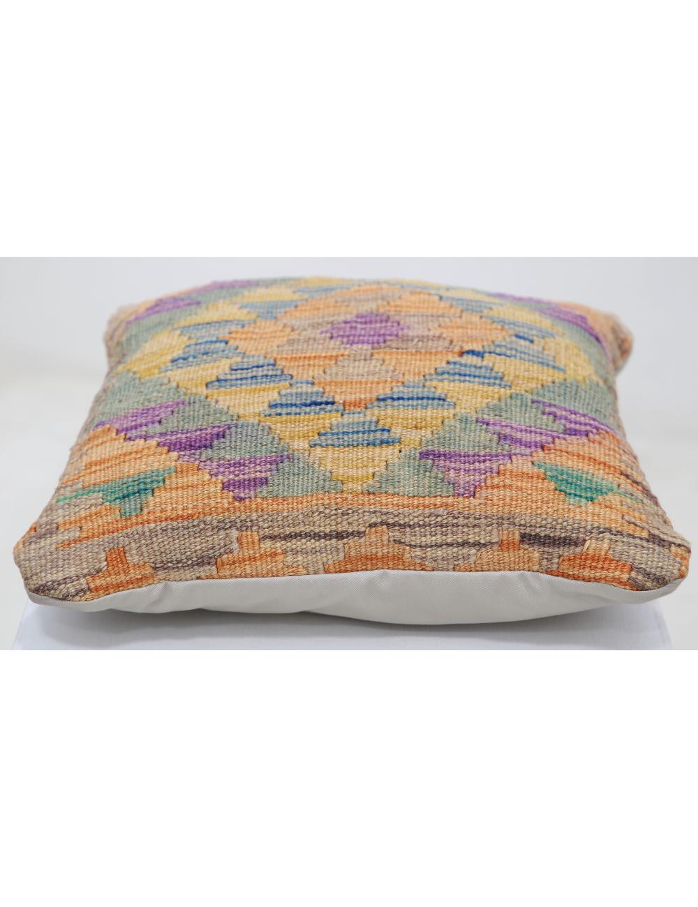 Pillows 1' 5" X 1' 5" Hand-Woven Wool Pillow 1' 5" X 1' 5" (43 X 43) / Multi / Multi