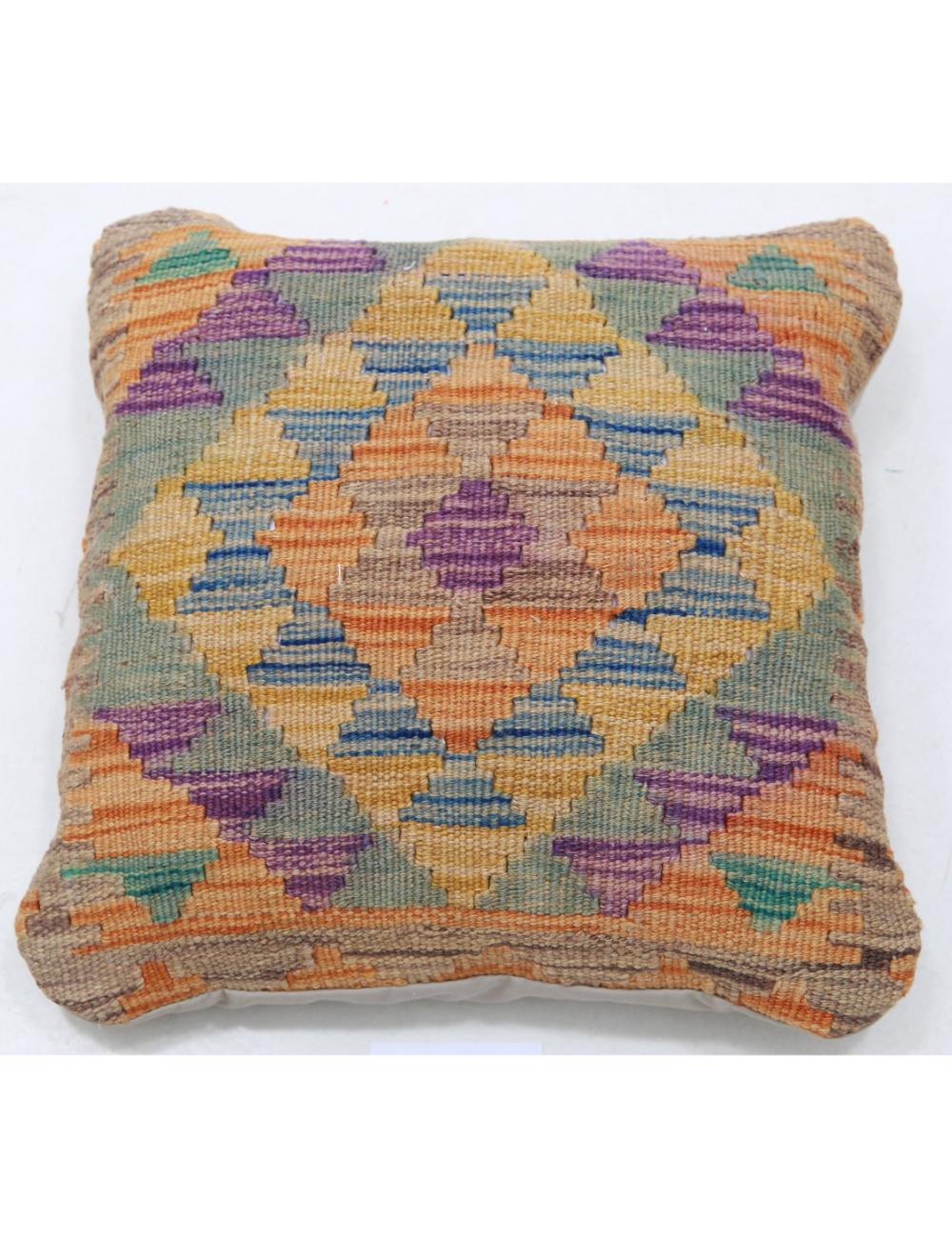 Pillows 1' 5" X 1' 5" Hand-Woven Wool Pillow 1' 5" X 1' 5" (43 X 43) / Multi / Multi