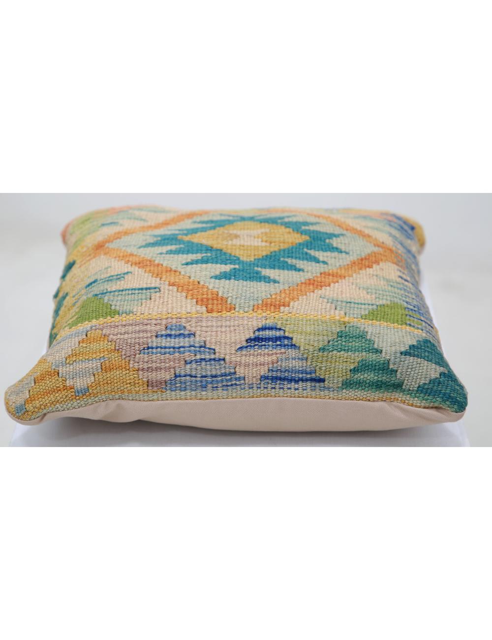 Pillows 1' 5" X 1' 5" Hand-Woven Wool Pillow 1' 5" X 1' 5" (43 X 43) / Multi / Multi