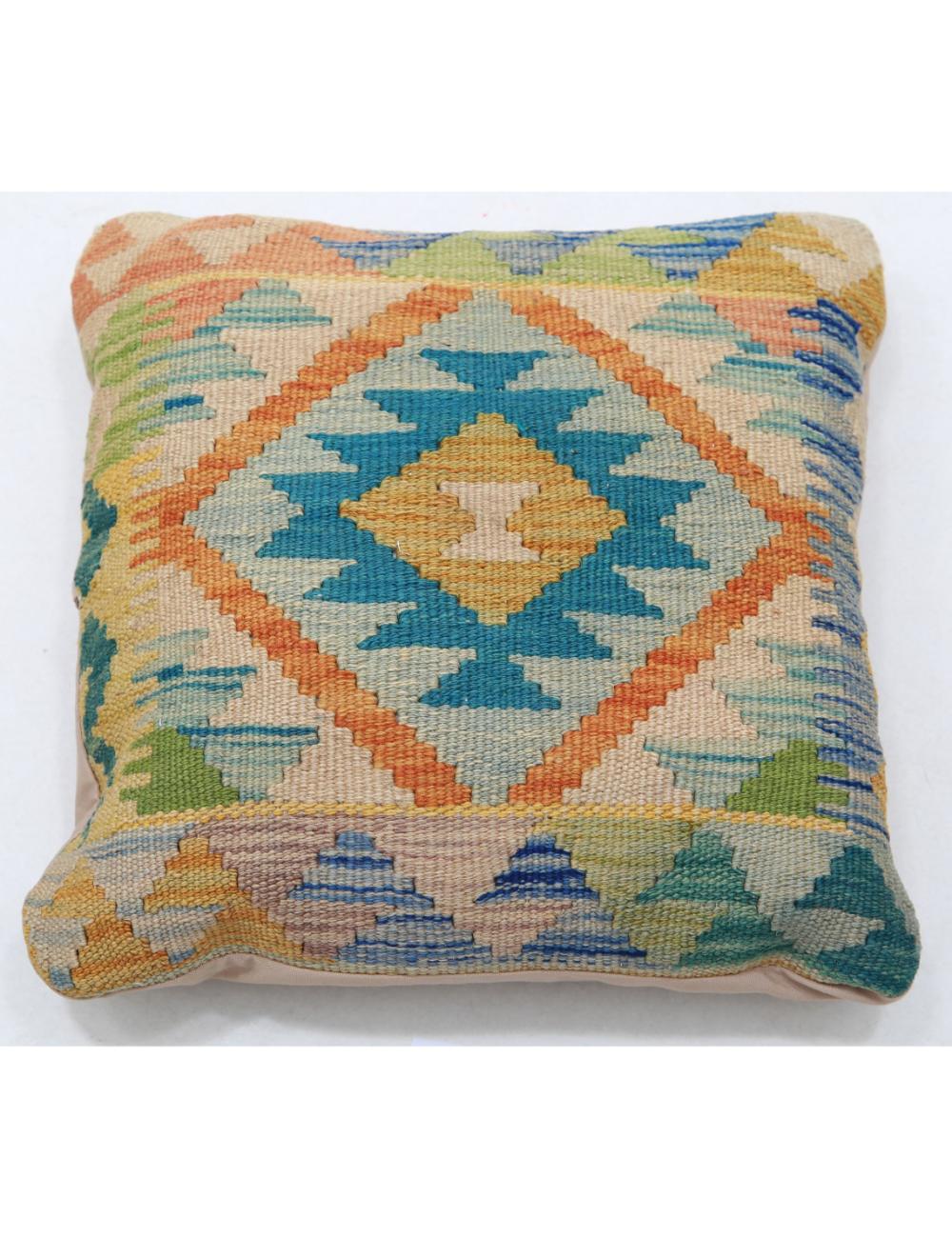 Pillows 1' 5" X 1' 5" Hand-Woven Wool Pillow 1' 5" X 1' 5" (43 X 43) / Multi / Multi