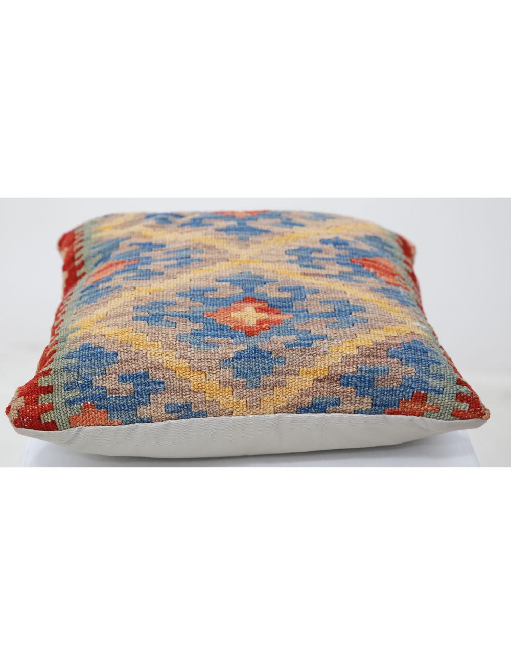 Pillows 1' 5" X 1' 5" Hand-Woven Wool Pillow 1' 5" X 1' 5" (43 X 43) / Multi / Multi