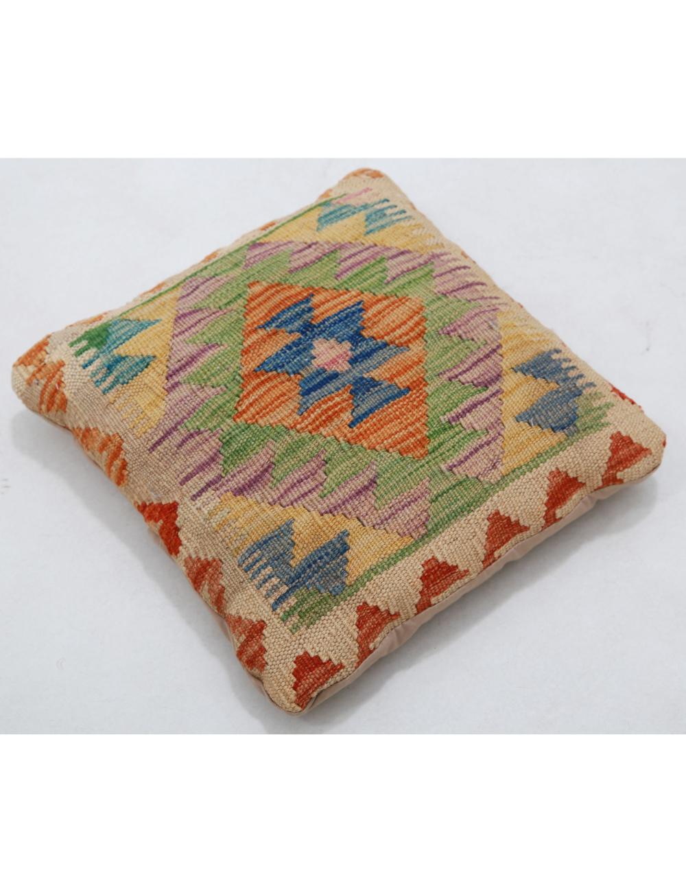 Pillows 1' 5" X 1' 5" Hand-Woven Wool Pillow 1' 5" X 1' 5" (43 X 43) / Multi / Multi