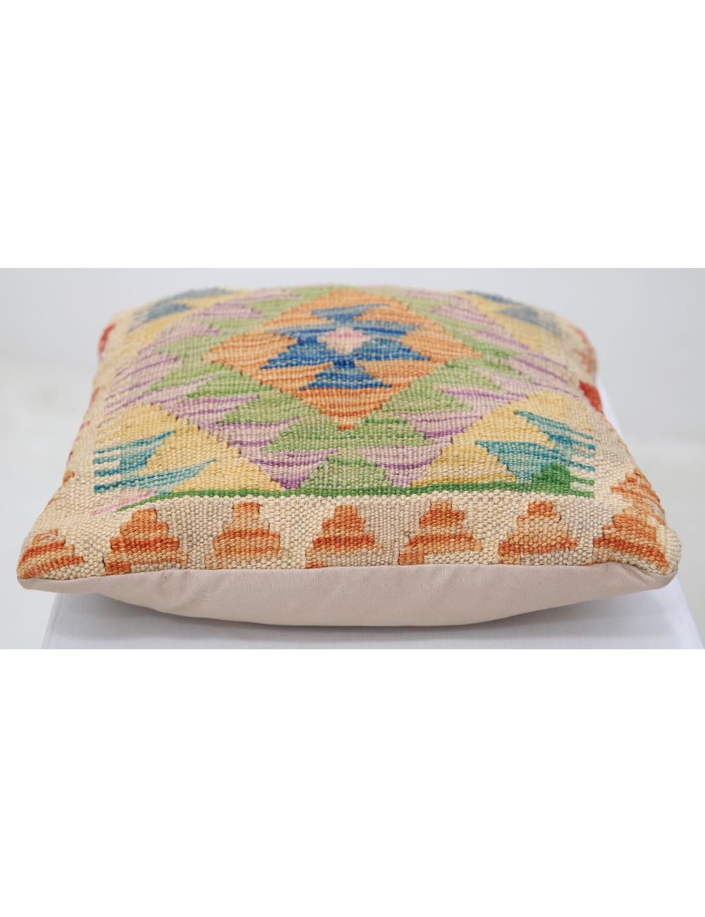 Pillows 1' 5" X 1' 5" Hand-Woven Wool Pillow 1' 5" X 1' 5" (43 X 43) / Multi / Multi