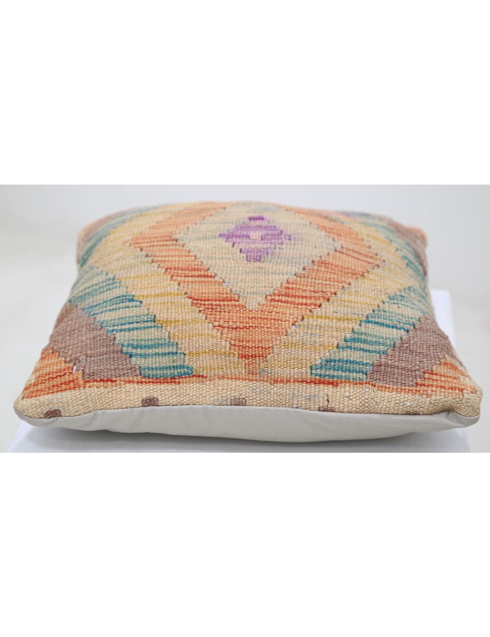 Pillows 1' 5" X 1' 5" Hand-Woven Wool Pillow 1' 5" X 1' 5" (43 X 43) / Multi / Multi