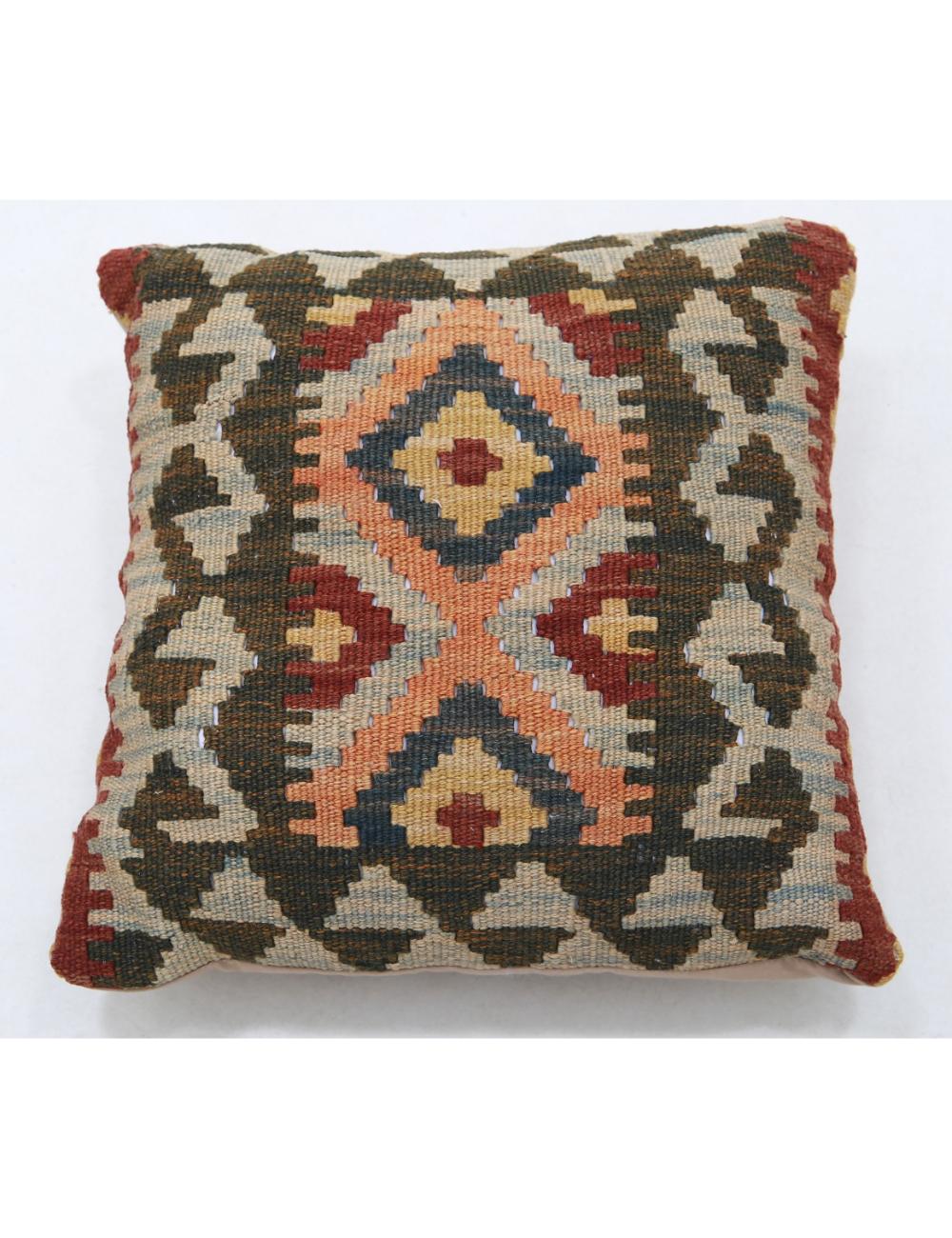 Pillows 1' 5" X 1' 5" Hand-Woven Wool Pillow 1' 5" X 1' 5" (43 X 43) / Multi / Multi