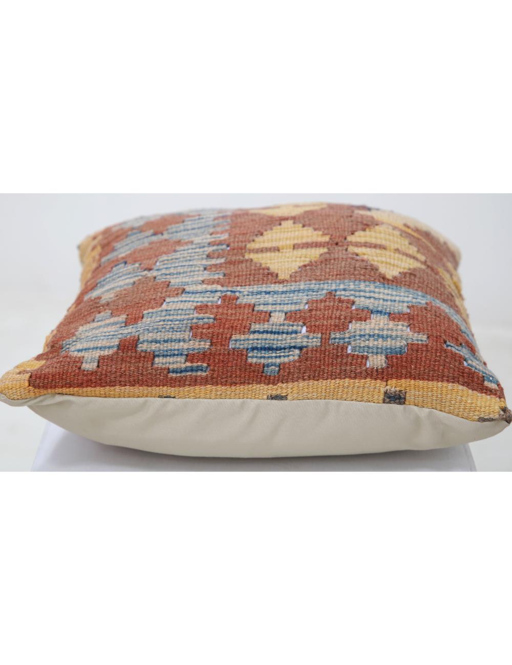 Pillows 1' 5" X 1' 5" Hand-Woven Wool Pillow 1' 5" X 1' 5" (43 X 43) / Multi / Multi