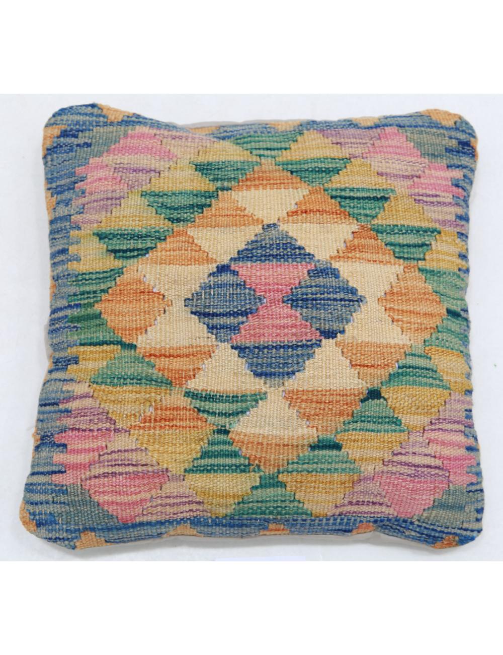 Pillows 1' 5" X 1' 5" Hand-Woven Wool Pillow 1' 5" X 1' 5" (43 X 43) / Multi / Multi