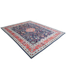 Legacy 8'0'' X 9'11'' Hand-Knotted Bamboo Silk Rug 8'0'' x 9'11'' (120 X 360) / Blue / Red