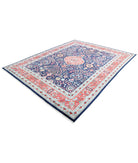 Legacy 8'0'' X 9'11'' Hand-Knotted Bamboo Silk Rug 8'0'' x 9'11'' (120 X 360) / Blue / Red