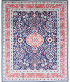 Legacy 8'0'' X 9'11'' Hand-Knotted Bamboo Silk Rug 8'0'' x 9'11'' (120 X 360) / Blue / Red