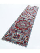 Mamluk 2' 7" X 9' 9" Hand-Knotted Wool Rug 2' 7" X 9' 9" (79 X 297) / Blue / Red