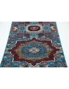 Mamluk 2' 9" X 9' 8" Hand-Knotted Wool Rug 2' 9" X 9' 8" (84 X 295) / Teal / Red