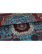 Mamluk 2' 9" X 9' 8" Hand-Knotted Wool Rug 2' 9" X 9' 8" (84 X 295) / Teal / Red