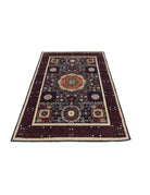 Mamluk 4' 1" X 6' 5" Hand-Knotted Wool Rug 4' 1" X 6' 5" (124 X 196) / Blue / Red