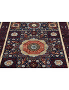 Mamluk 4' 1" X 6' 5" Hand-Knotted Wool Rug 4' 1" X 6' 5" (124 X 196) / Blue / Red