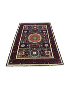 Mamluk 3' 11" X 6' 1" Hand-Knotted Wool Rug 3' 11" X 6' 1" (119 X 185) / Blue / Blue