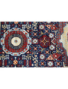 Mamluk 3' 11" X 6' 1" Hand-Knotted Wool Rug 3' 11" X 6' 1" (119 X 185) / Blue / Blue