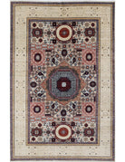 Mamluk 6' 0" X 9' 2" Hand-Knotted Wool Rug 6' 0" X 9' 2" (183 X 279) / Ivory / Tan