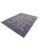 Mamluk 8' 1" X 9' 9" Hand-Knotted Wool Rug 8' 1" X 9' 9" (246 X 297) / Blue / Red