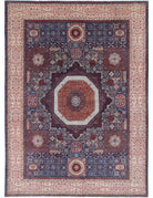 Mamluk 9' 0" X 11' 11" Hand-Knotted Wool Rug 9' 0" X 11' 11" (274 X 363) / Blue / Ivory