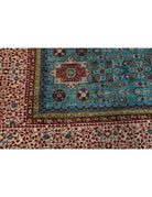 Mamluk 9' 9" X 13' 10" Hand-Knotted Wool Rug 9' 9" X 13' 10" (297 X 422) / Teal / Ivory