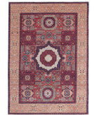 Mamluk 5'3'' X 7'6'' Hand-Knotted Wool Rug 5'3'' x 7'6'' (158 X 225) / Red / Gold