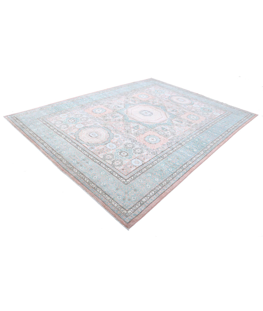 Mamluk 8'1'' X 11'1'' Hand-Knotted Wool Rug 8'1'' x 11'1'' (243 X 333) / Pink / N/A