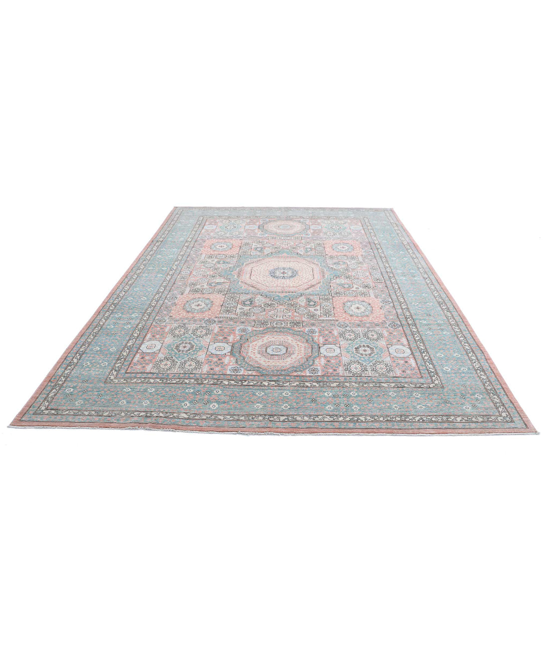 Mamluk 8'1'' X 11'1'' Hand-Knotted Wool Rug 8'1'' x 11'1'' (243 X 333) / Pink / N/A