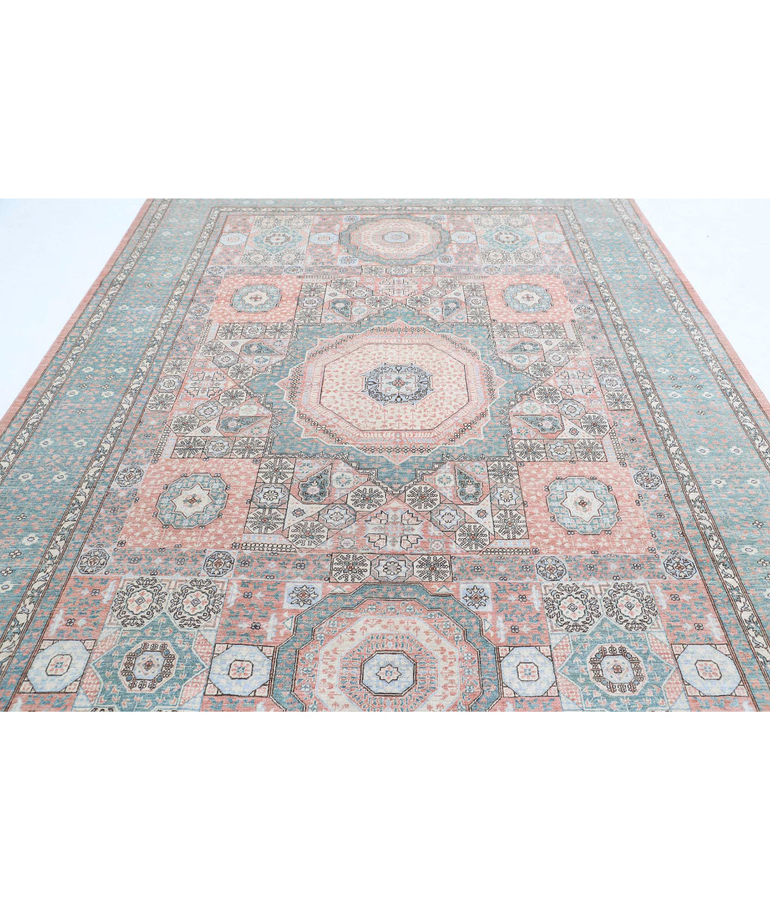 Mamluk 8'1'' X 11'1'' Hand-Knotted Wool Rug 8'1'' x 11'1'' (243 X 333) / Pink / N/A