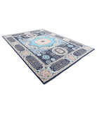 Mamluk 8'10'' X 12'0'' Hand-Knotted Wool Rug 8'10'' x 12'0'' (265 X 360) / Teal / Blue