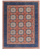 Mamluk 9'10'' X 13'3'' Hand-Knotted Wool Rug 9'10'' x 13'3'' (295 X 398) / Rust / Blue