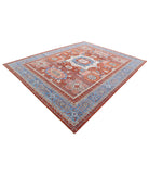 Mamluk 9'2'' X 11'8'' Hand-Knotted Wool Rug 9'2'' x 11'8'' (275 X 350) / Rust / Blue