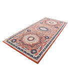 Mamluk 4'11'' X 10'9'' Hand-Knotted Wool Rug 4'11'' x 10'9'' (148 X 323) / Rust / Blue