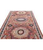 Mamluk 4'11'' X 10'9'' Hand-Knotted Wool Rug 4'11'' x 10'9'' (148 X 323) / Rust / Blue