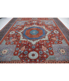 Mamluk 11'9'' X 16'6'' Hand-Knotted Wool Rug 11'9'' x 16'6'' (353 X 495) / Rust / Green