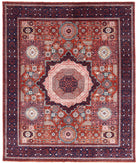 Mamluk 8'1'' X 9'11'' Hand-Knotted Wool Rug 8'1'' x 9'11'' (243 X 298) / Rust / Blue