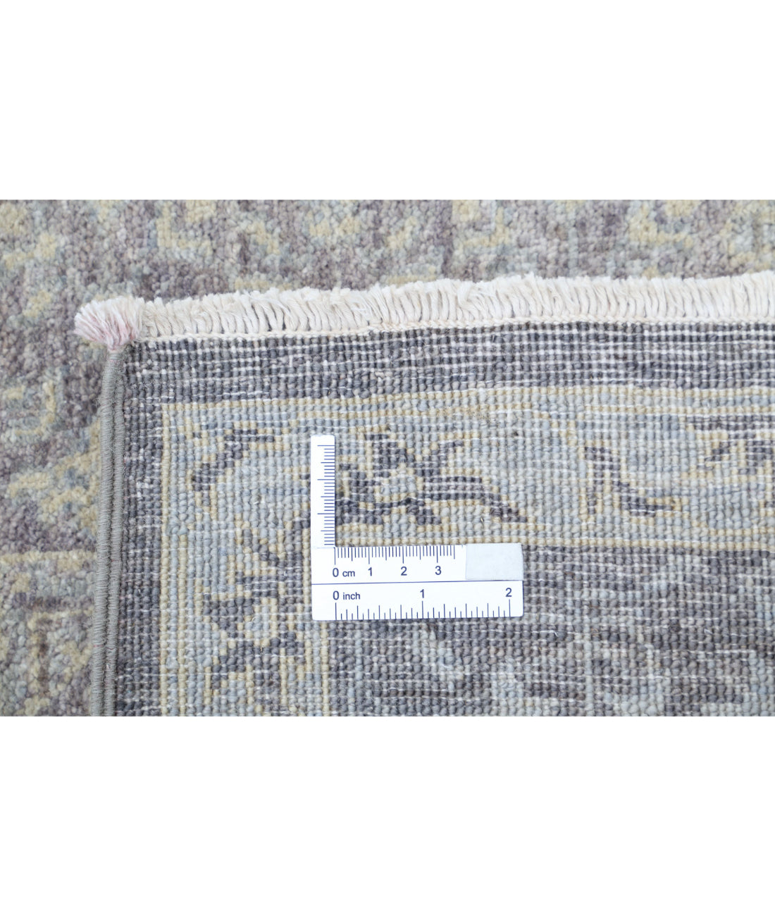 Mamluk 8'0'' X 9'6'' Hand-Knotted Wool Rug 8'0'' x 9'6'' (240 X 285) / Grey / Blue