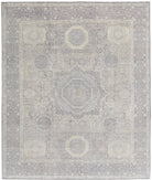 Mamluk 8'0'' X 9'6'' Hand-Knotted Wool Rug 8'0'' x 9'6'' (240 X 285) / Grey / Blue