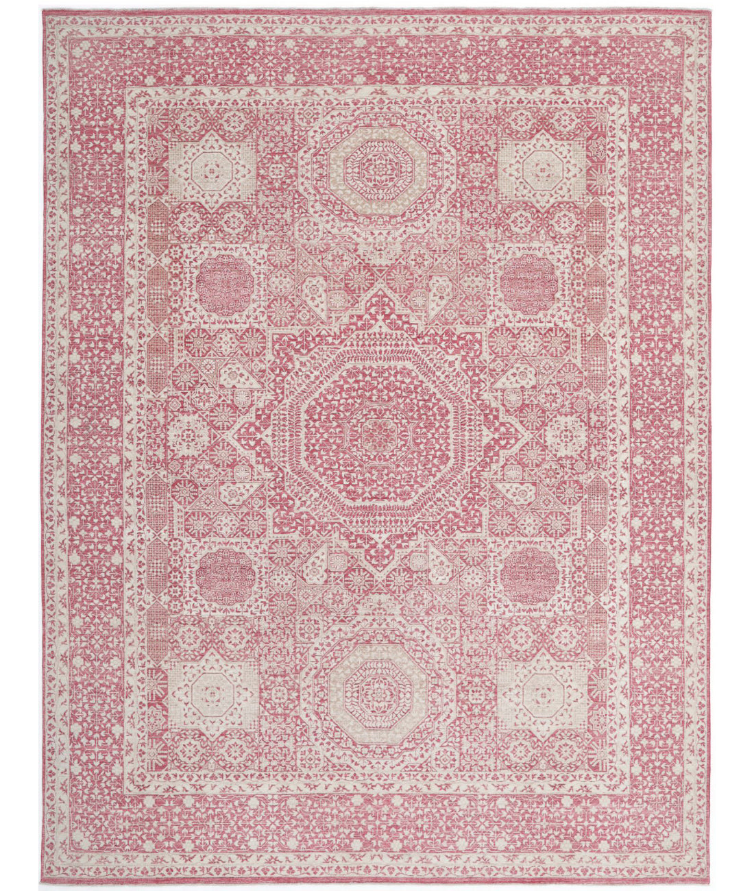 Mamluk 8'10'' X 11'9'' Hand-Knotted Wool Rug 8'10'' x 11'9'' (265 X 353) / Red / Red