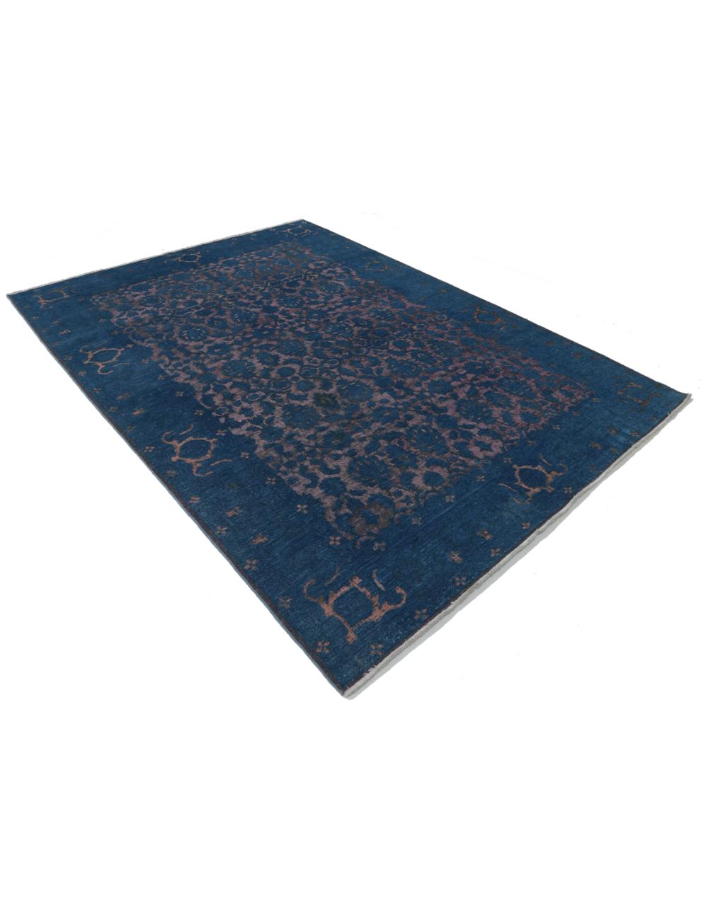 Onyx 6' 9" X 9' 4" Hand-Knotted Wool Rug 6' 9" X 9' 4" (206 X 284) / Blue / N/A