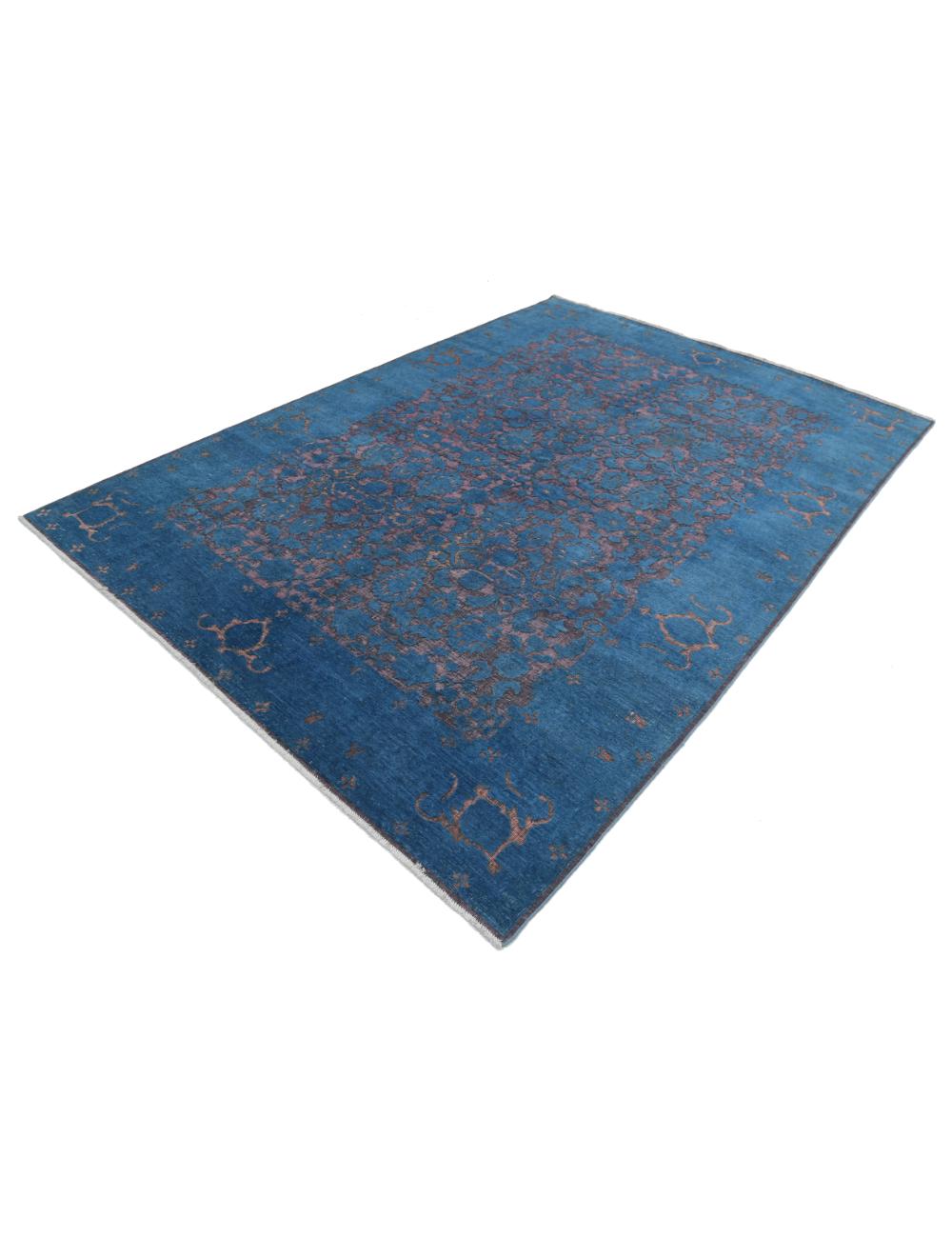 Onyx 6' 9" X 9' 4" Hand-Knotted Wool Rug 6' 9" X 9' 4" (206 X 284) / Blue / N/A