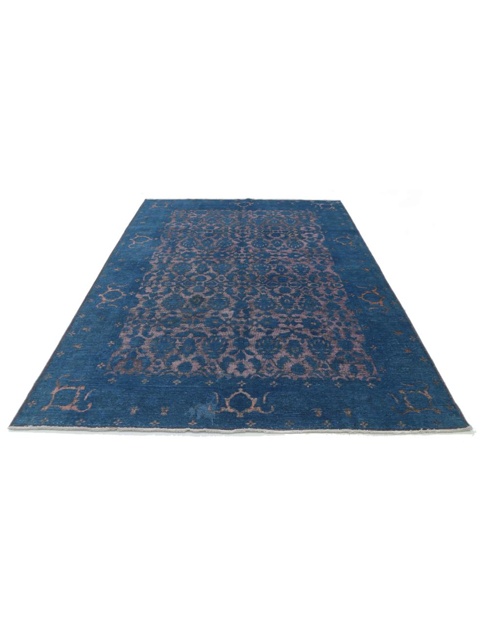 Onyx 6' 9" X 9' 4" Hand-Knotted Wool Rug 6' 9" X 9' 4" (206 X 284) / Blue / N/A