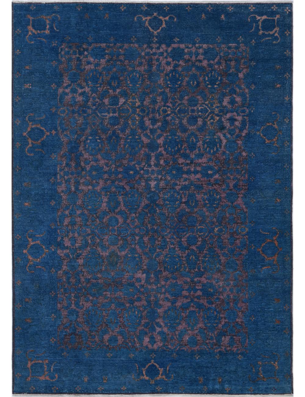 Onyx 6' 9" X 9' 4" Hand-Knotted Wool Rug 6' 9" X 9' 4" (206 X 284) / Blue / N/A